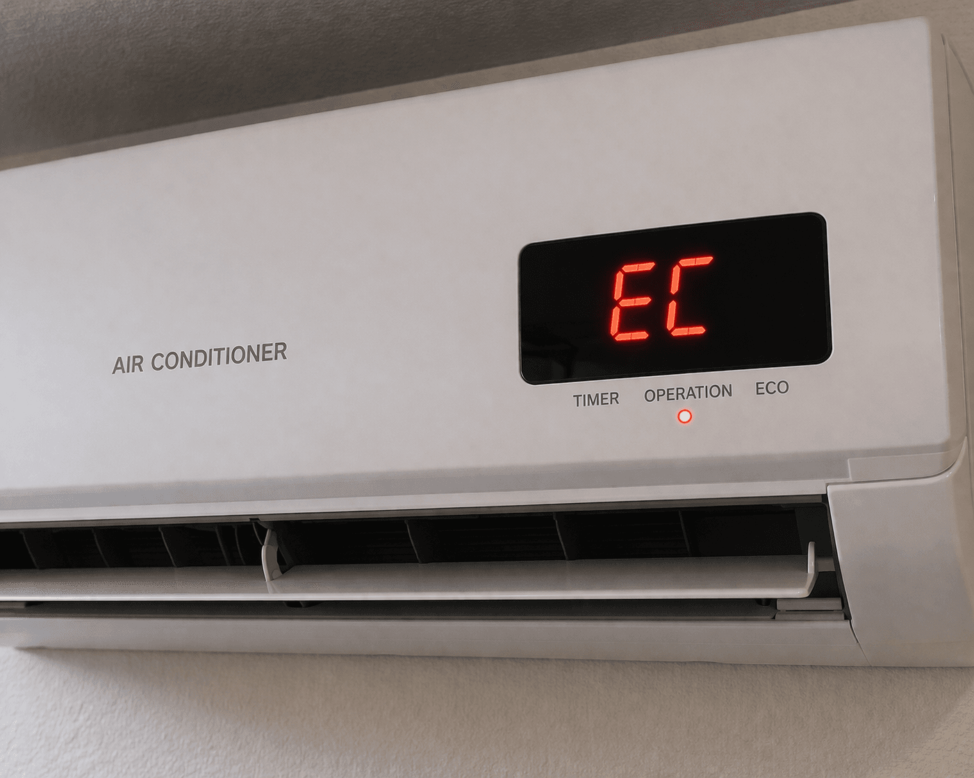 Why air conditioner showing EC error code? How to fix EC on a air conditioner?